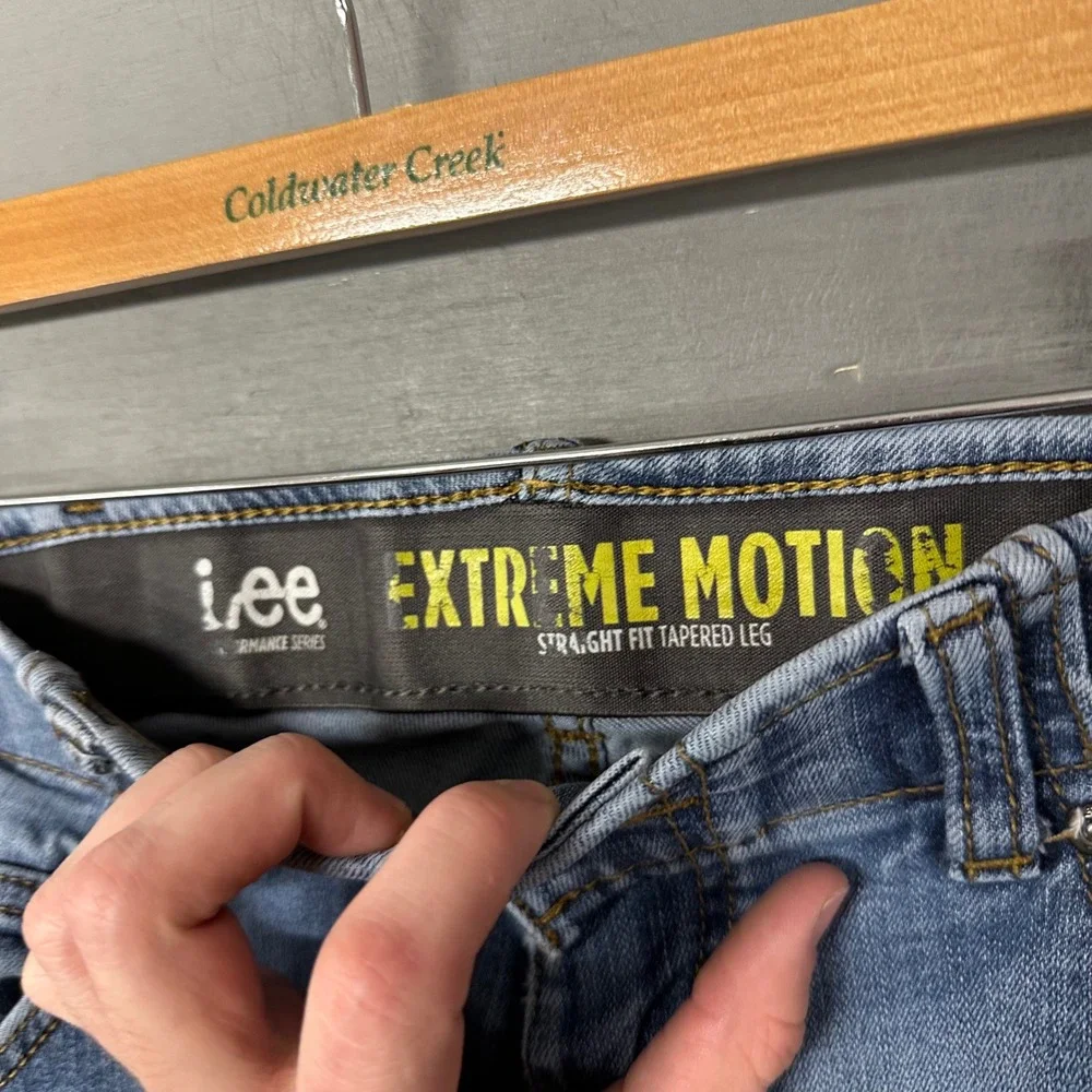 Lee Extreme Motion Mens‎ Straight Fit Tapered Leg Jeans Blue 34x30 2015046